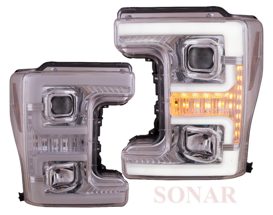 FD F25 '17-'19, Amber Reflector, Projector Headlight, Sequential Indicator, DRL Function (For OE Halogen Headlight) (US Type)