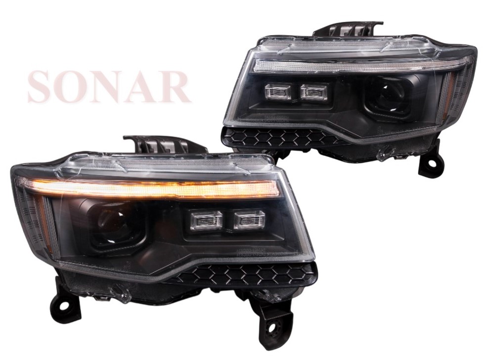 JEP GRAN CHROKE'14-'21, LED Projector Headlight W/HI-LO, Sequential Indicator, DRL Function (For OE HID W/O AFS) (US Type)