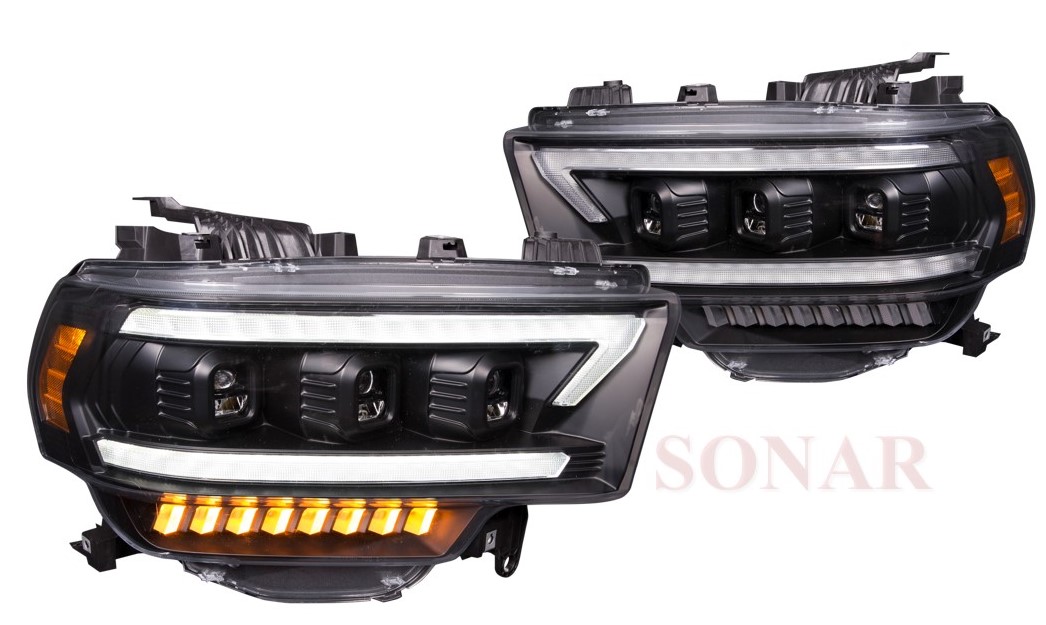 DG RM '19-Up, Multi. LED Projector Headlight, DRL Function, Sequential Indicator (For OE LED Headlight) (US Type)